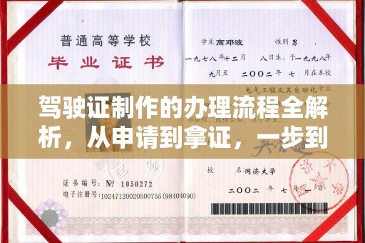 雅江驾驶证制作的办理流程全解析，从申请到拿证，一步到位！