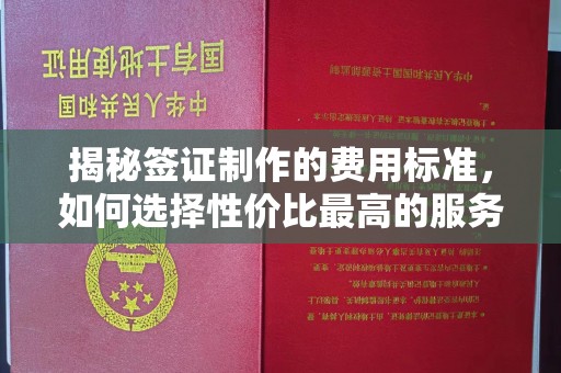 雅江揭秘签证制作的费用标准，如何选择性价比最高的服务？