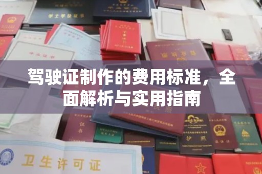 雅江驾驶证制作的费用标准，全面解析与实用指南