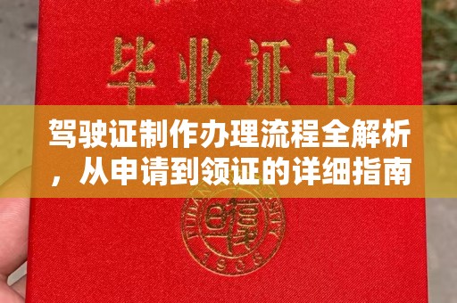 雅江驾驶证制作办理流程全解析，从申请到领证的详细指南